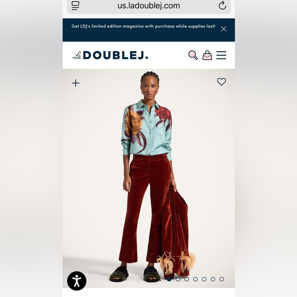NWT LA DoubleJ Rich Coat 24-7 Velvet Solid Pants in Terracotta size S - Picture 13 of 14